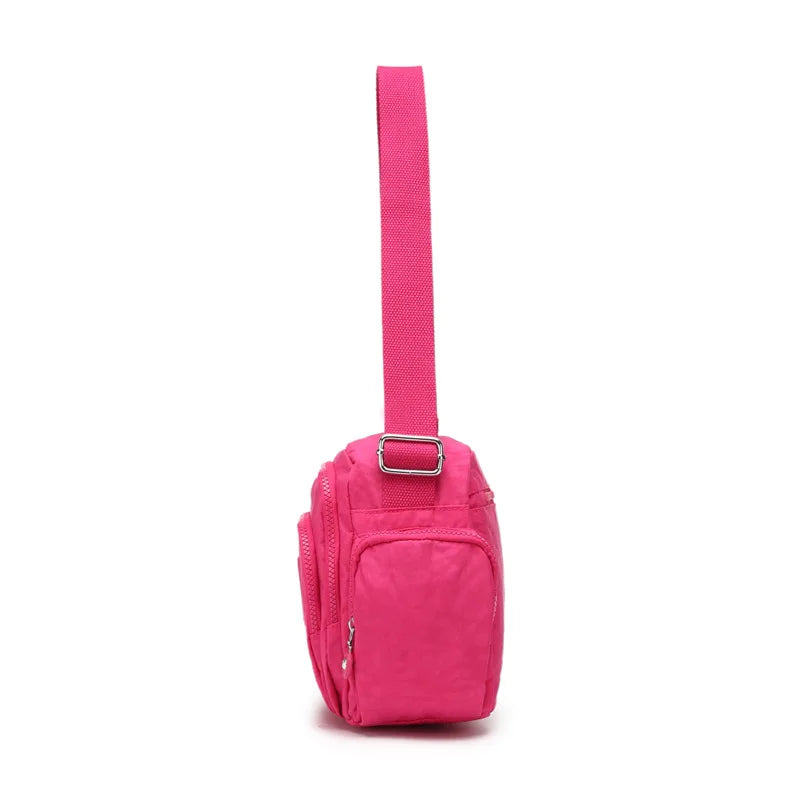 Waterproof Crossbody Bag for Women - Stylish Multi-Pocket Casual Shoulder Bag for Travel - Lightweight Canvas Messenger Bag