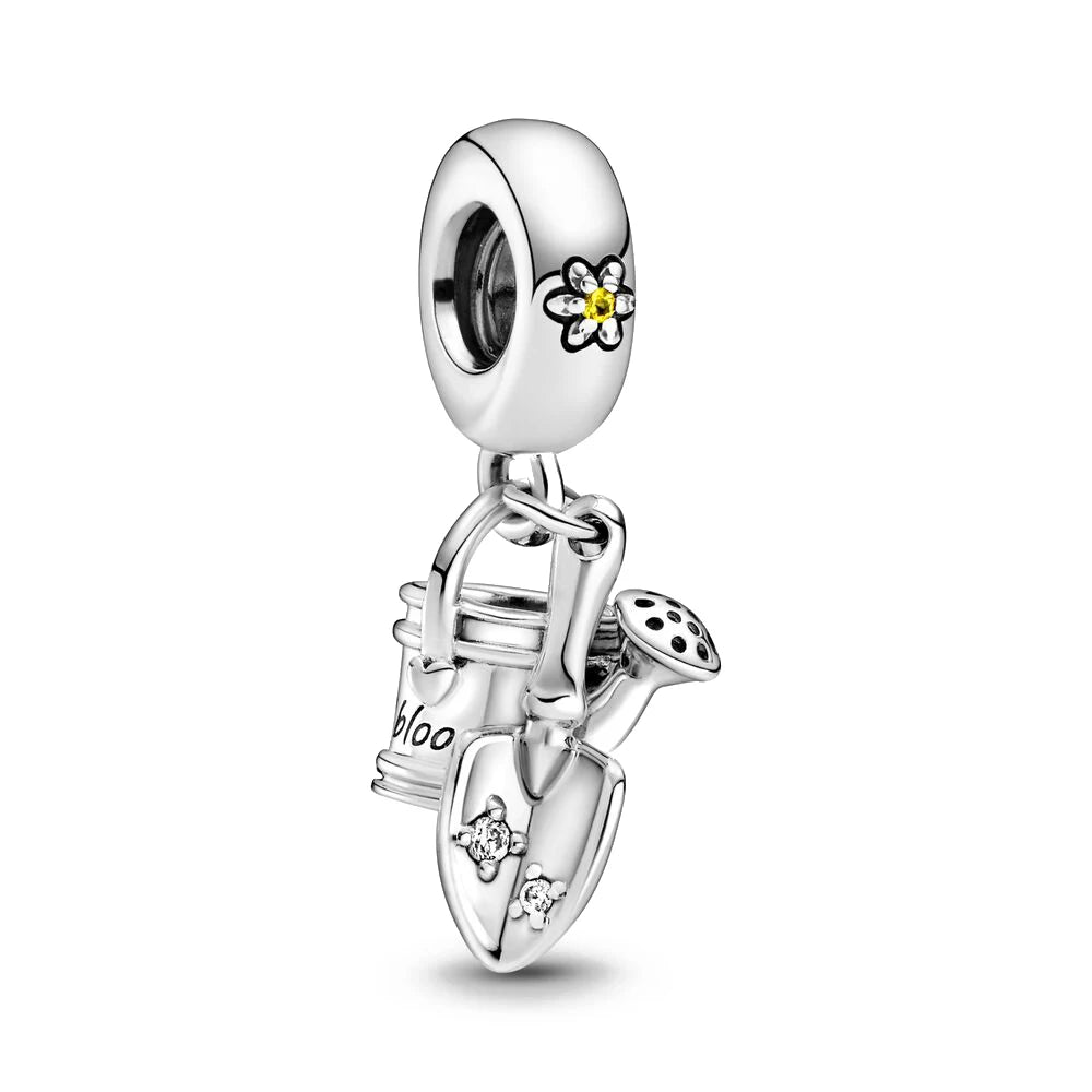 Neue 925 Silber Lernhilfe Schultasche Uhranhänger Charms Beads Fit Original Pandora Armband DIY Schmuck Für Frauen 2024