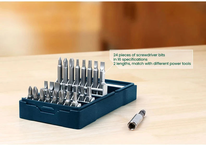 Bosch Twist Drill Combination Metal Drill Bit Woodworking Drill Bit Power Tools Screwdriver Head Mixed Set 7/15/25/33Pcs Accesso