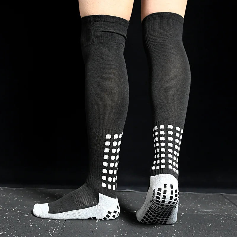 Neue Lange Fußballsocken mit Silikon-Saugnapf-Griff - Antirutsch-Fußballsocken für Sport, Männer und Frauen