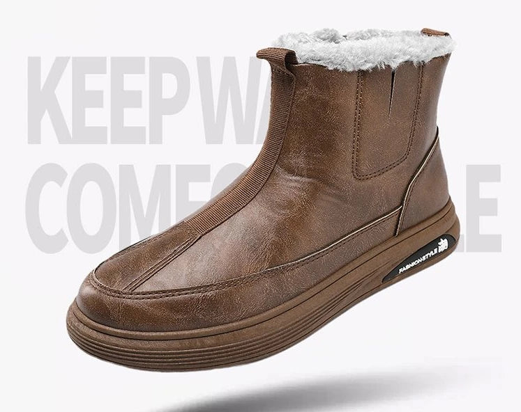 Ghete de zăpadă impermeabile Shangkaka - Ghete până la gleznă cu fermoar, înălțimea tocului 1-3 centimetri