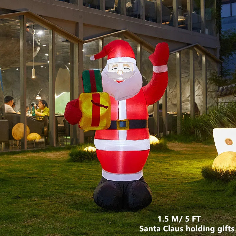 Christmas Inflatable Model,climbing Wall Santa Claus Glowing Inflatable Model, Outdoor Garden Scene Decoration Hanging Ornaments