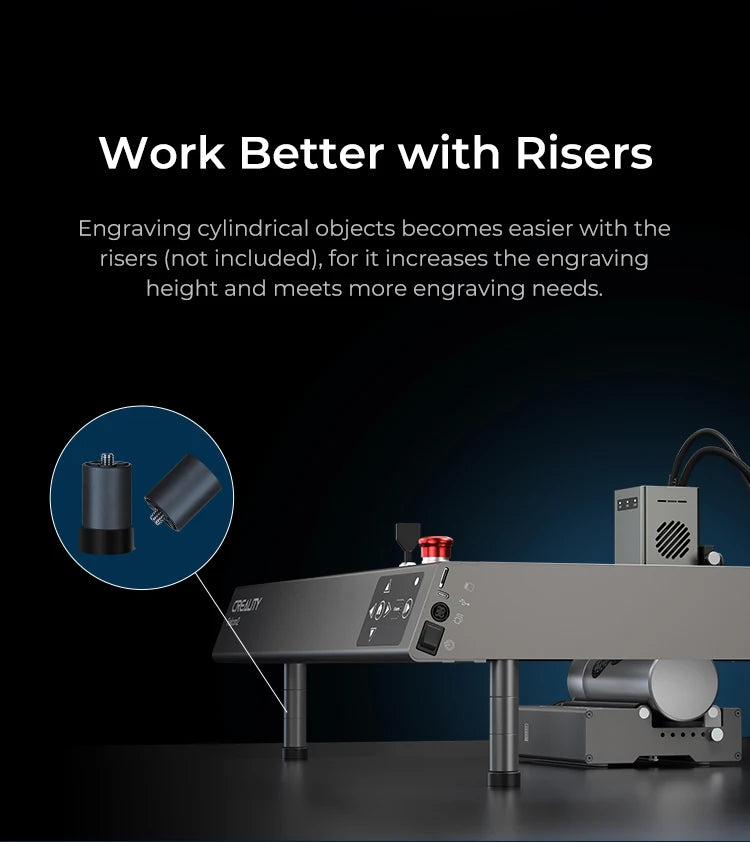 Creality Rotary Roller 2025 - Laser-Gravur Zubehör - CR-Laser Falcon 10W 22W Kompatibel Graviermaschine