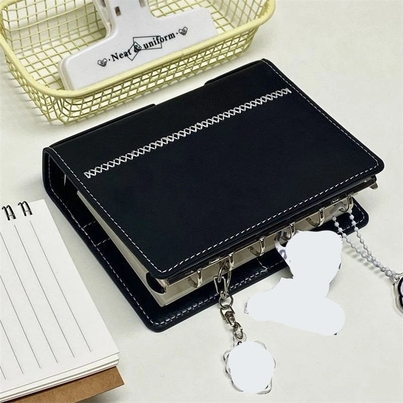 Leather Portable Pocket Booklets Black/Brown A7 Pu Notebooks With 40sheets Blank Pages For Kids' Daily Plans Back To School Gift