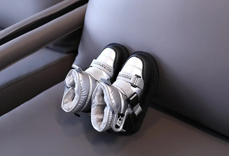 Kinder Winter 2022 neue Schneeschuhe plus samt verdickende Jungen und Mädchen Baumwoll schuhe wasserdicht rutsch fest