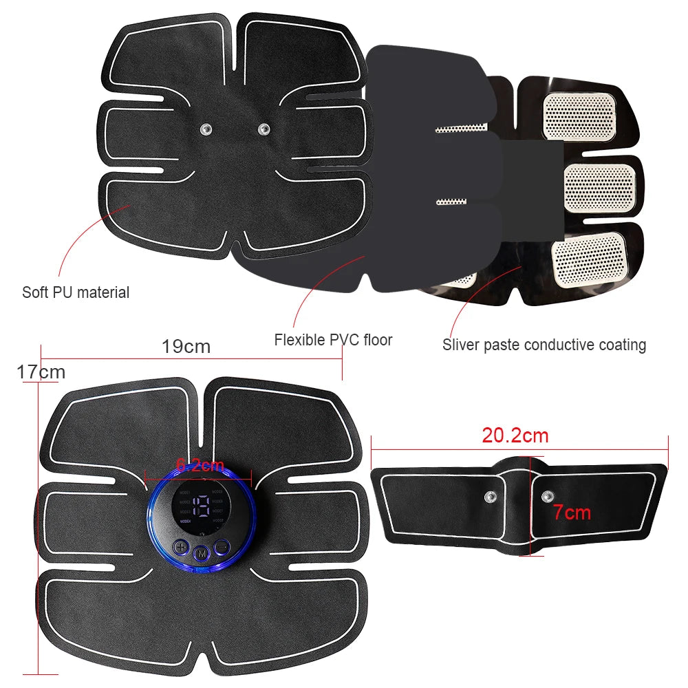 Plasturi fitness 2025: Raiuleko Plasturi pentru antrenament abdominal, braț, ABS și șold - Stimulator muscular abdominal EMS, instrument de exerciții, colecție de masaj pentru slăbire corporală