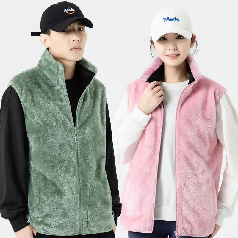 Ippolich 9-Zonen Smart-Heizjacke - Korallenfleece USB M-XL