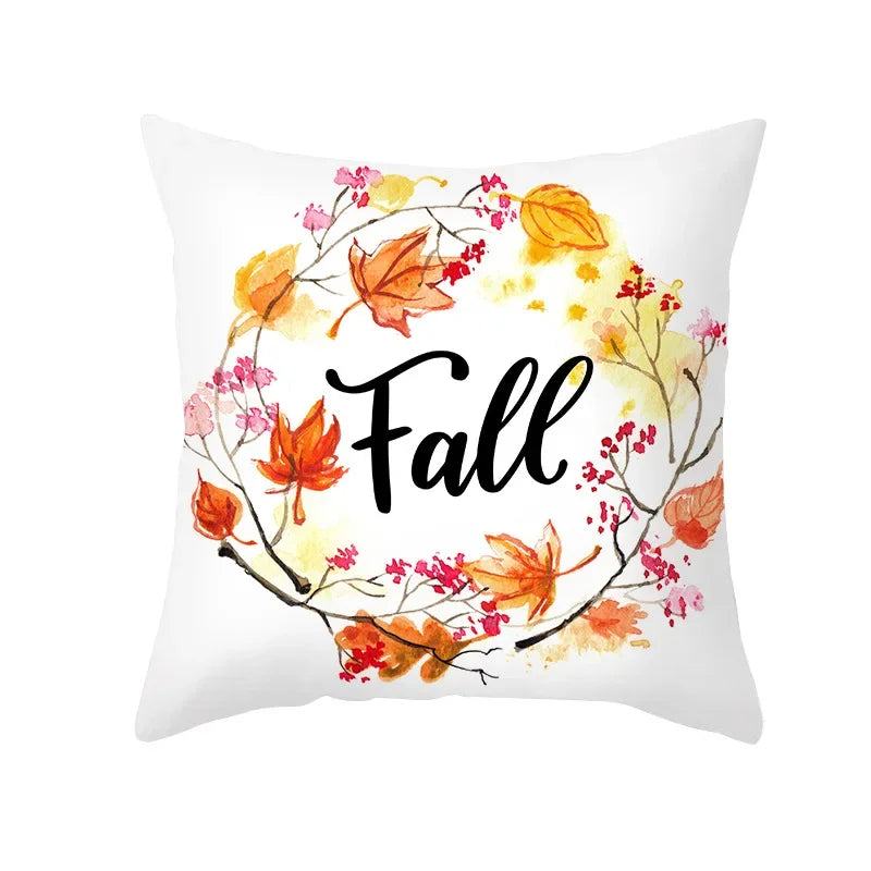 ZhejiangHign Herbst Kürbis Kissenbezug - 45x45 cm Polyester
