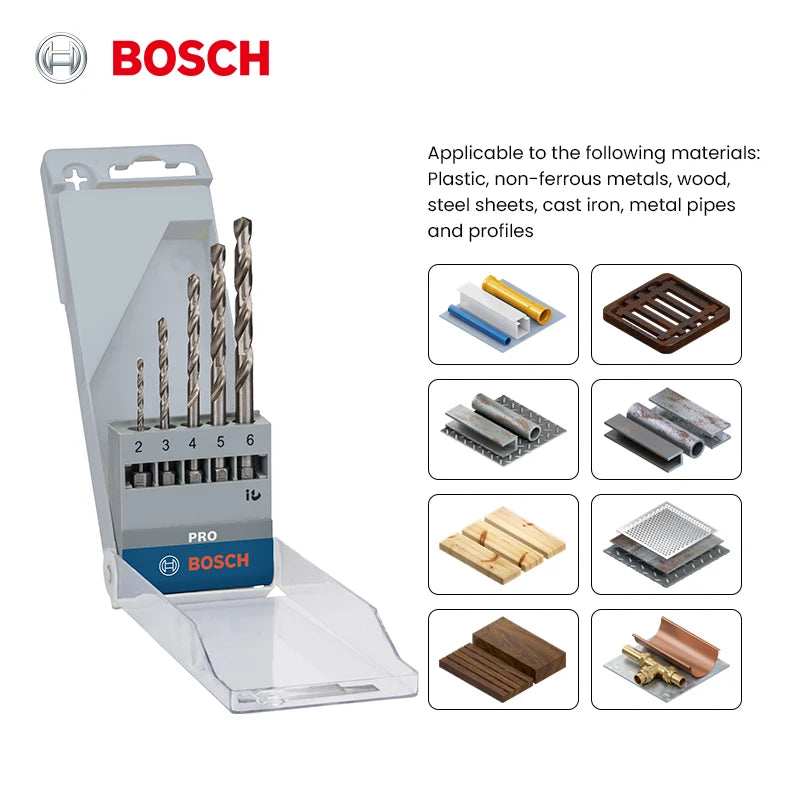 Bosch-Bohrer 2025: 5Pcs HSS-G Metalworking - Pro Series Collection