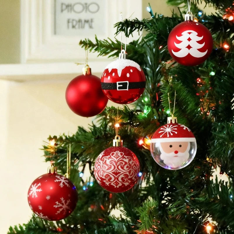 Choice Kugeln Weihnachtsmann-Motiv - Inhalt 9 Stück, Durchmesser 6 cm