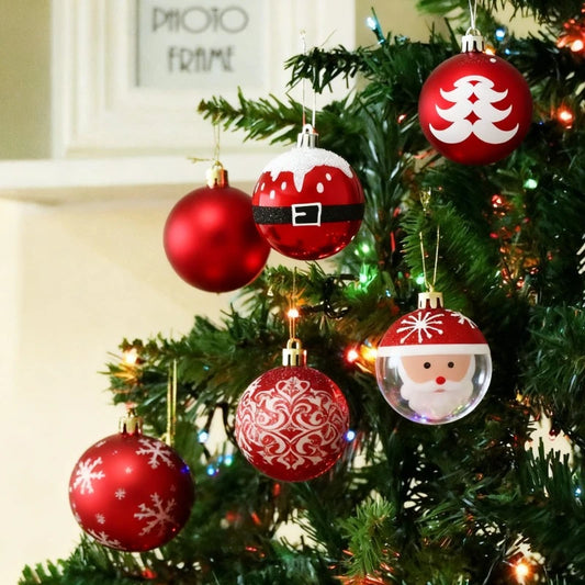 Choice Kugeln Weihnachtsmann-Motiv - Inhalt 9 Stück, Durchmesser 6 cm