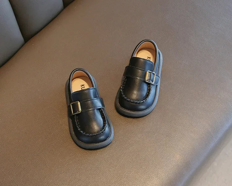 Jungen Casual Schuhe 2025 - Kleinkind Flache Loafer Slip-On - Frühling Herbst Runde Zehen Klassische Schnalle Hochzeit