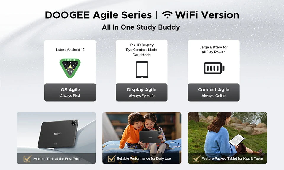 DOOGEE Tab A9 Tablet HD-Display - 12GB RAM 6580mAh 10,1 Zoll