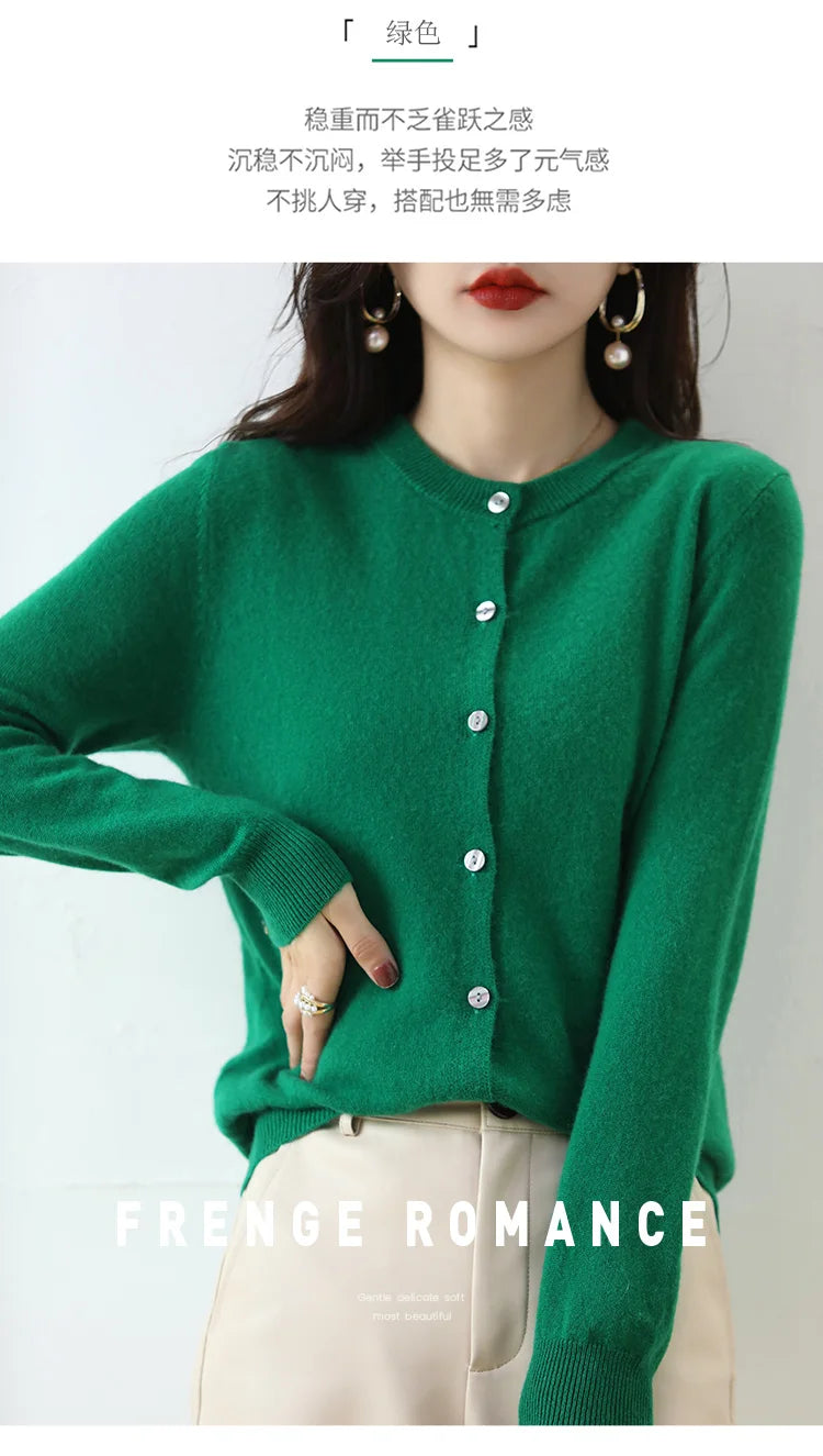 Ganleawort Cardigan Kuschelig - Größe Regular; Mat. W/A/V