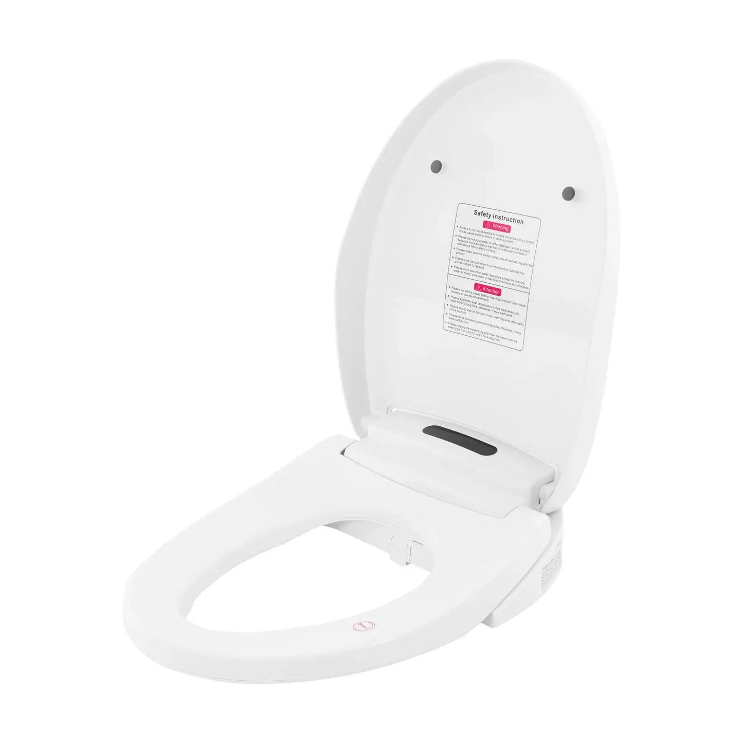 1300W Intelligenter Beheizter Bidet-Toilettensitz, 51cm Elektrischer Toilettendeckel Intelligenter V-Sitz, LED-Licht Fernbedienung/Tasten by Golden Bridge Store