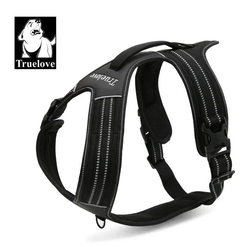 Truelove Sport Nylon Reflektierend: No Pull Hund Geschirr 3M Outdoor Abenteuer - Haustier Weste Griff XS-XL Gepolstert Schnell Lösbar 5 Farben