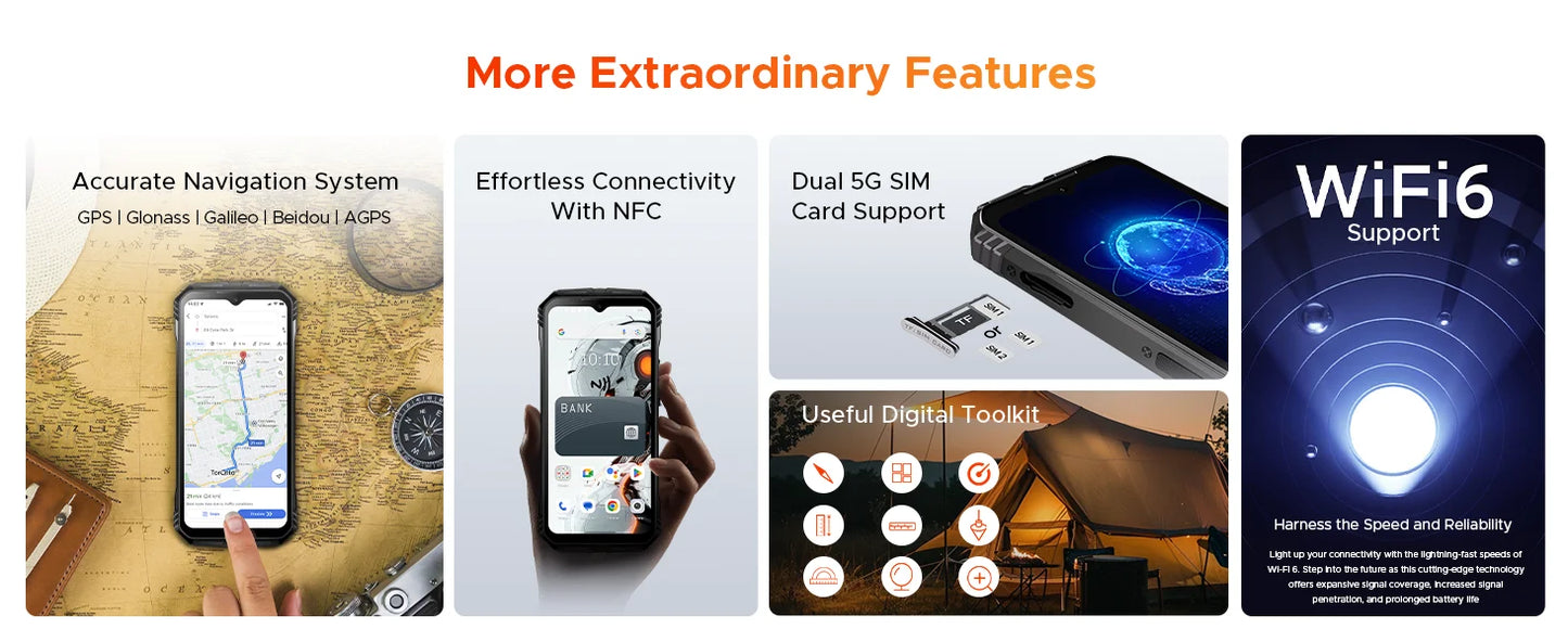 DOOGEE V Max Pro Robustes 5G Smartphone - 22000mAh 33W 6,58 Zoll