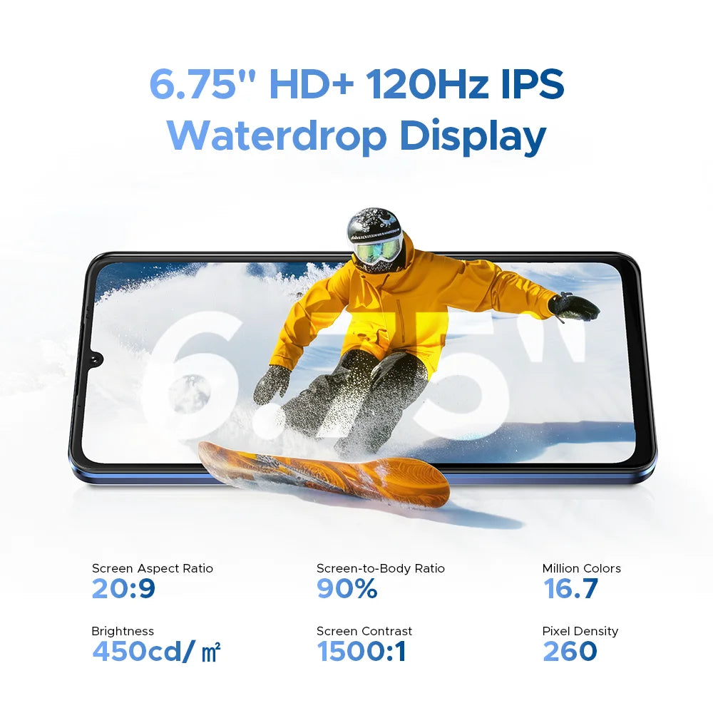 Doogee Note 59 5G Smartphone - 6250 mAh Unisoc T820 6,75 Zoll