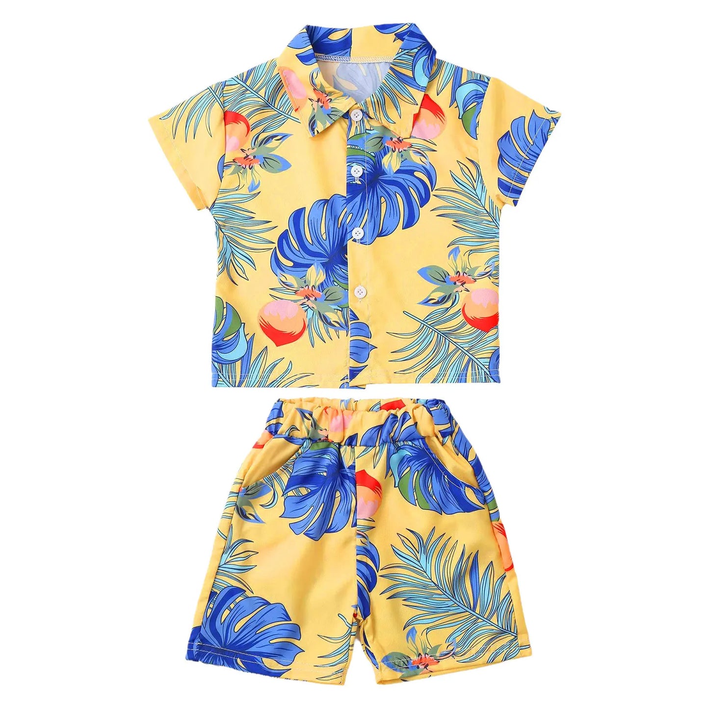 Jungen-Sommer-Set 2025: Hawaii-Hemd & Shorts - Premium Vacation Collection