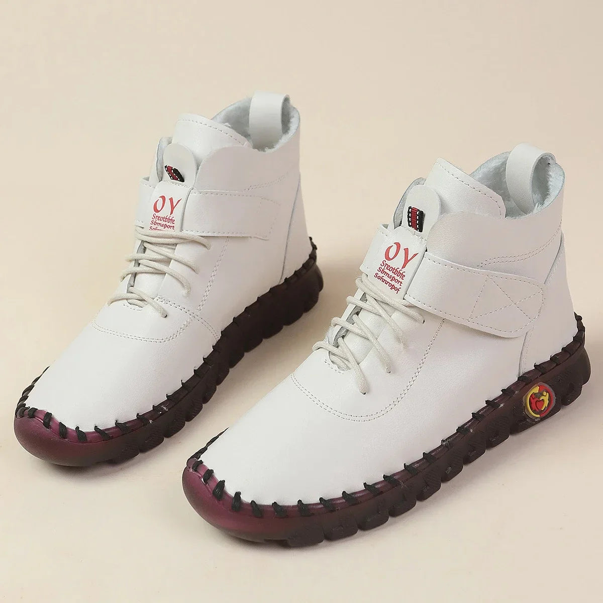 Ghete de iarnă cu căptușeală de blană Maogu - Mărimi 36-41 Impermeabile Toc până la gleznă 1-3 cm