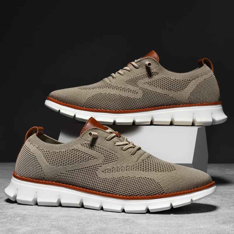 New Men's Sneakers Light Breathable Casual Flat Shoes Outdoor Fashion Comfortable Dress Shoes Anti-Slip Sports Walking Shoes