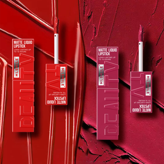 Long Lasting Velvet Matte Lip 6 Colors Gloss Waterproof Non-stick Cup Sexy Nude Red Pink Liquid Lipstick Lips Makeup Cosmetic
