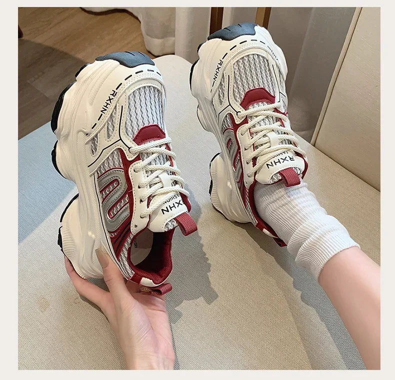 YBQJOO Sneaker Atmungsaktiv - Größe 36-41 Sohle Gummi