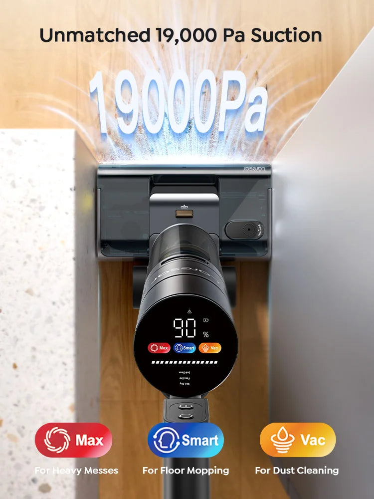 Laresar S7 Pro Kabelloser Nass- und Trockenstaubsauger - 89Wh,19000Pa