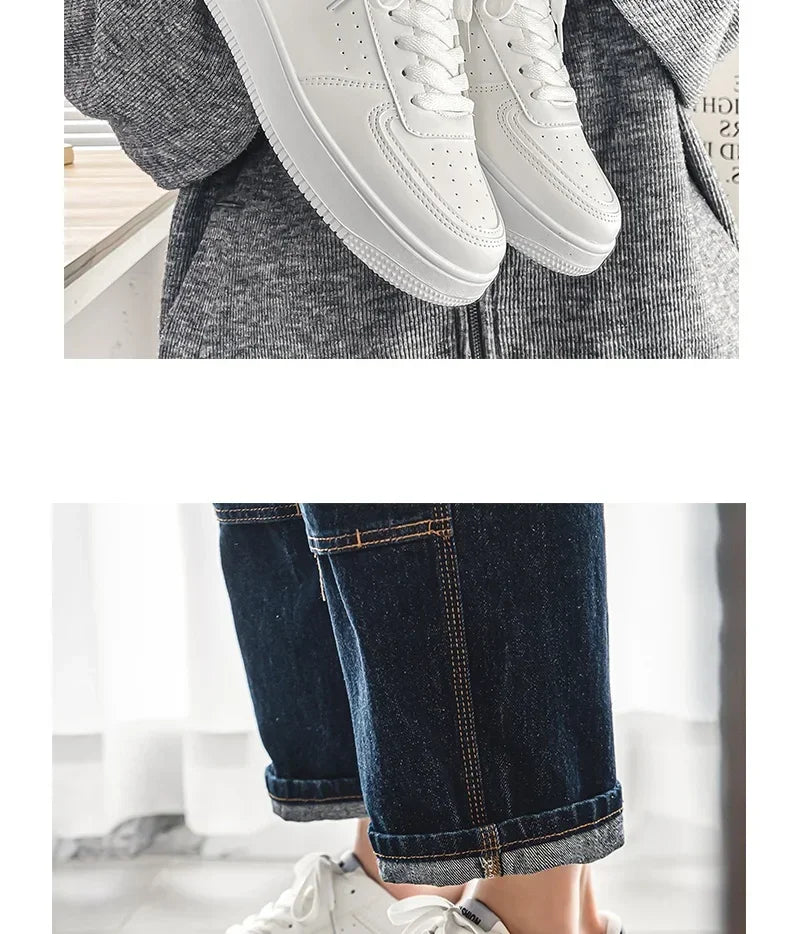 NKLSA Sneaker Atmungsaktiv - Dicke Sohle Weiß Größe