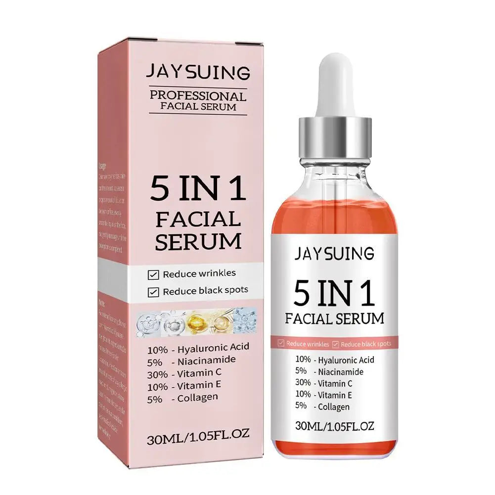 5 in 1 vitamin c face serum – fade fine lines, firm skin, brighten, moisturize & shrink pores