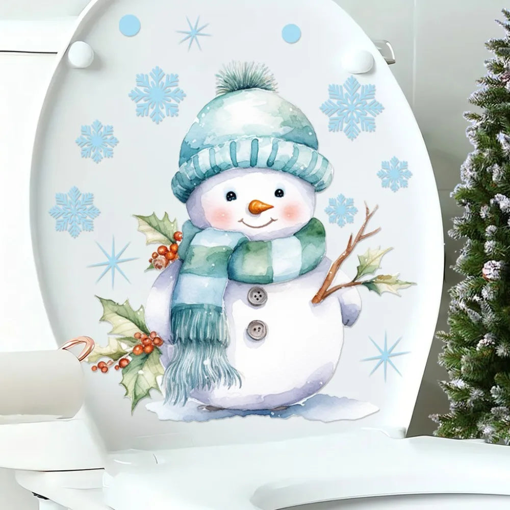 Christmas Toilet Sticker Merry Christmas Decoration Santa Claus Bathroom Sticker Home Toilet Decoration 2026 New Year Gift Fun