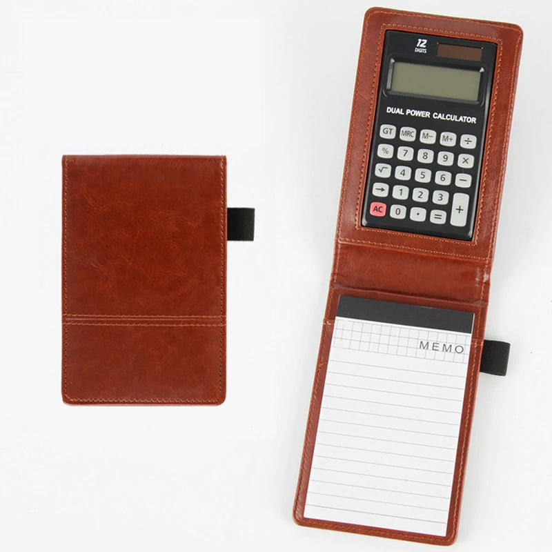 Portable PU Leather A7 Multifunctional Notebook Business Office Notebook with Calculator