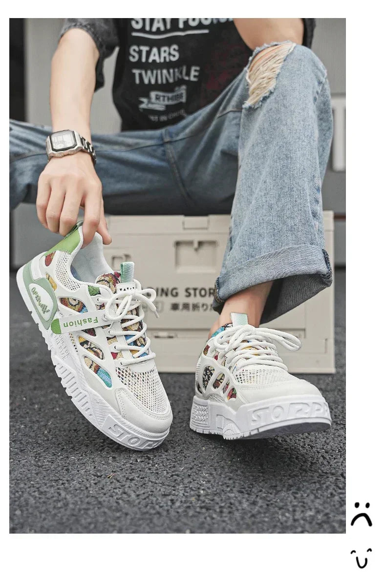 Zapatillas Hombre 2024 - Luxury Chunky Sneakers para Skateboard, Tenis Masculino Respirable y Cómodo (Casual/Running)