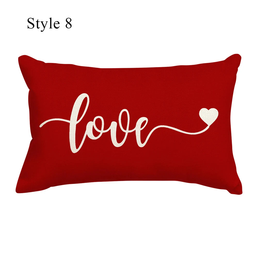 Merry Christmas Decorative Pillow Cover 30x50cm Linen Throw Pillowcase Christmas Cushion Cover Pillowslip For Sofa Home Decor