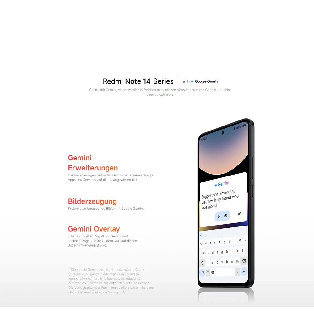 Xiaomi Redmi Note 14 5G 108MP Kamera - 5110 mAh Akku, 45 W Turbo-Ladung