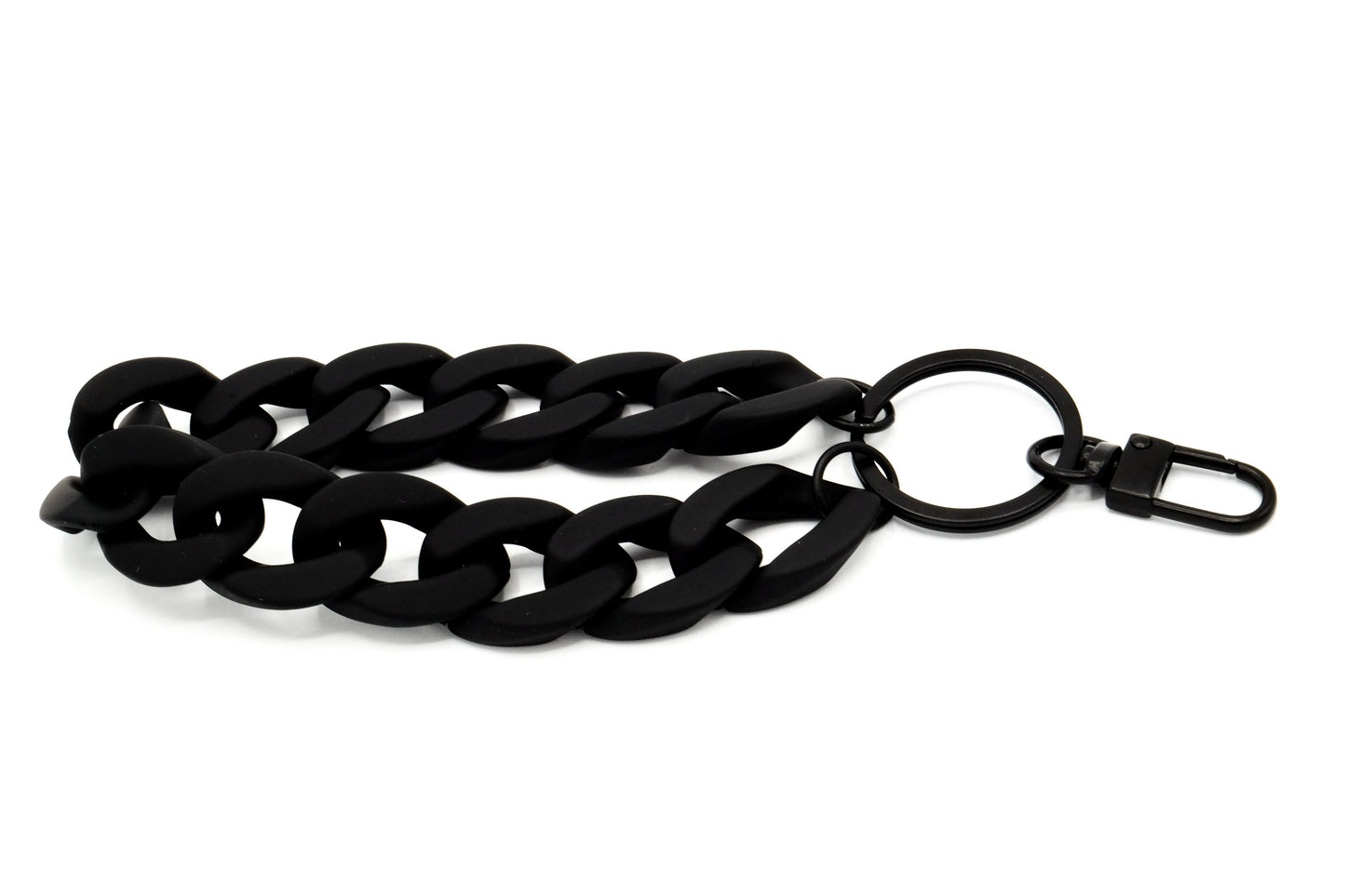 Schlüsselanhänger mit Karabiner "RUBBER EDITION" Schwarz