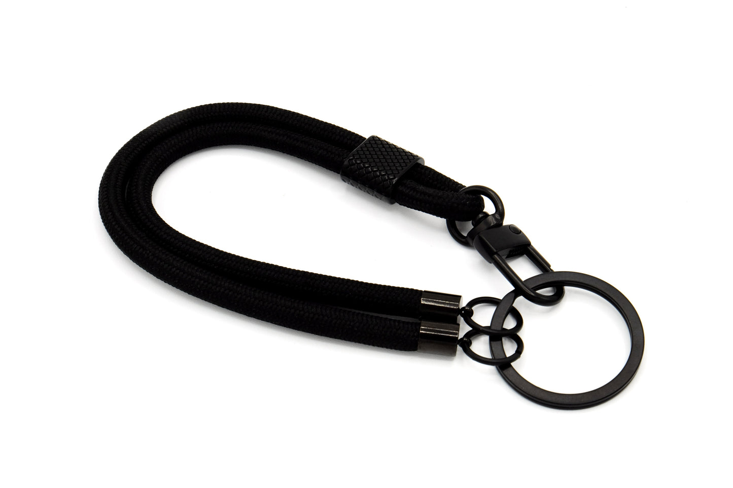 Schlüsselanhänger mit Karabiner Schwarz