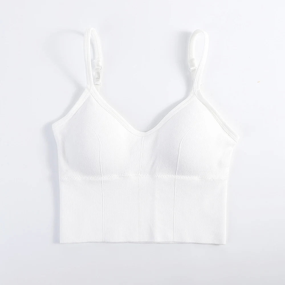 Women Sexy Tops Tube Push Up Bra Female Streetwear Sleeveless Camis Seamless Sport Lingerie Tee Crop Top Bandeau Top Tanks