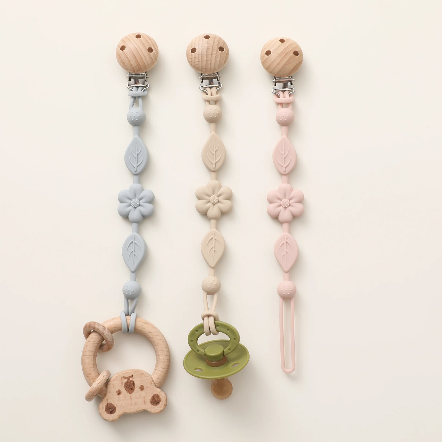 Choice AN-6-1 Silikon Schnullerclip Blume - Verstellbar