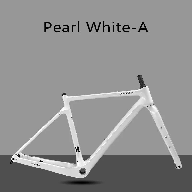 BXT Carbon Gravel Bike Frame Fully Hidden Cable Carbon Frame Fork Thru Axle Gravel Disc Brake Carbon MTB Road Bicycle Frame 27.5