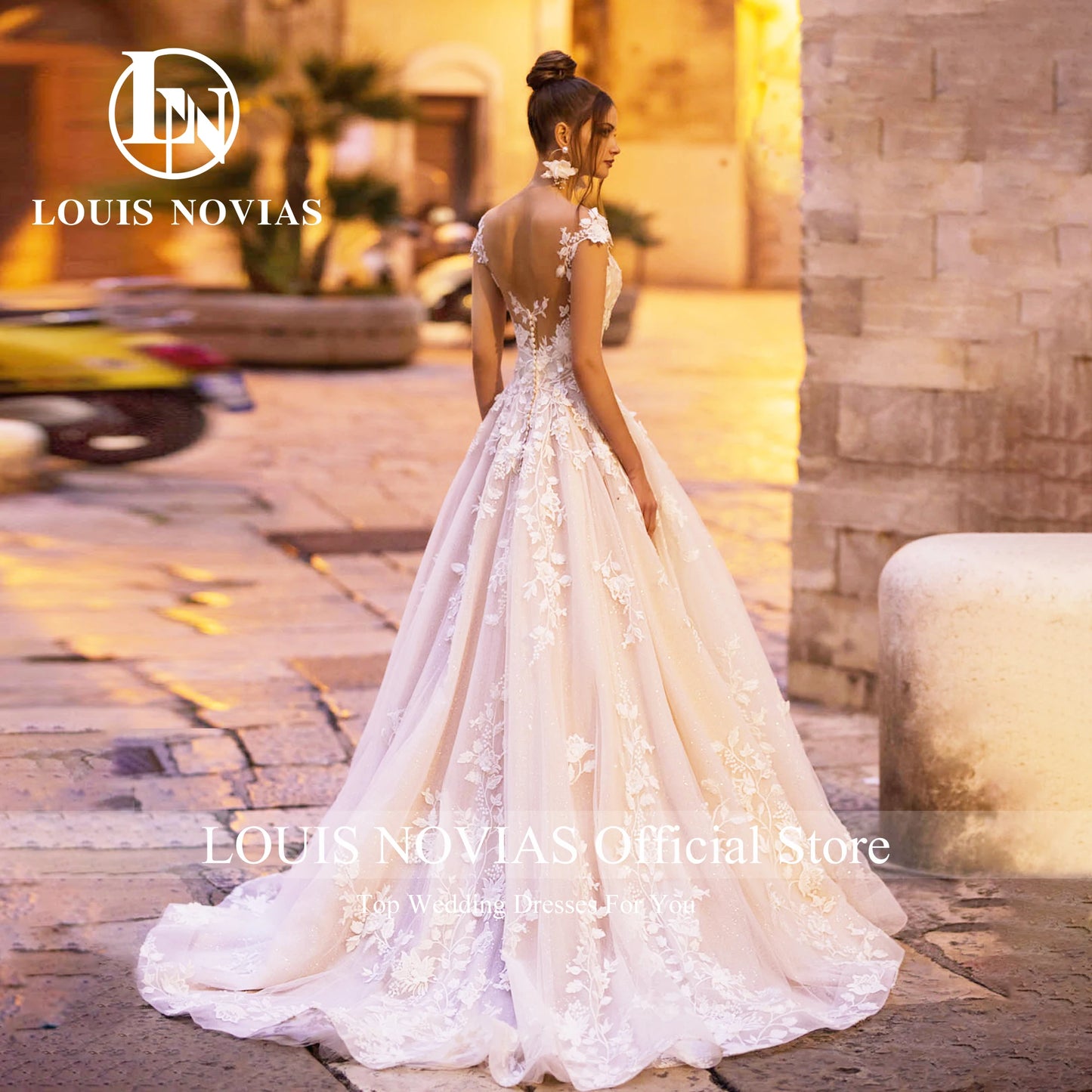 LOUIS NOVIAS Romantische Hochzeitskleider Für Frauen Off Shoulder Backless Appliques Sweetheart Hochzeitsgown Vestidos De Novia