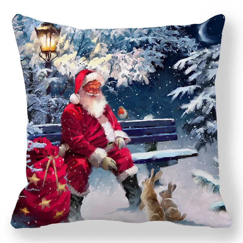 2025 New Year Christmas pillow case 30*50cm,40*40cm,45x45cm, cushion cover home Christmas decoration pillow case
