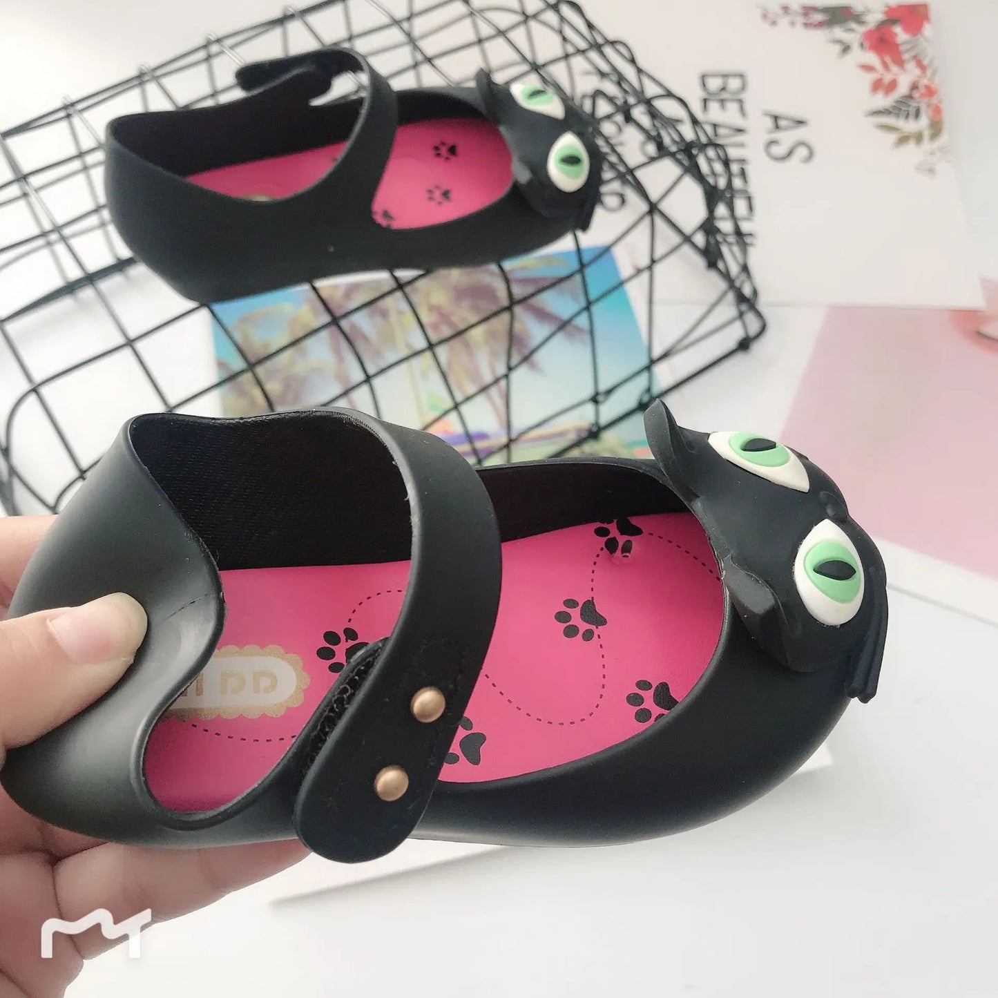 Mädchen-Sandalen 2025: Jelly-Katze Princess-Kawaii Strand Kinder - Beach Kids Kollektion Transparente Schuhe 14+ Jahre