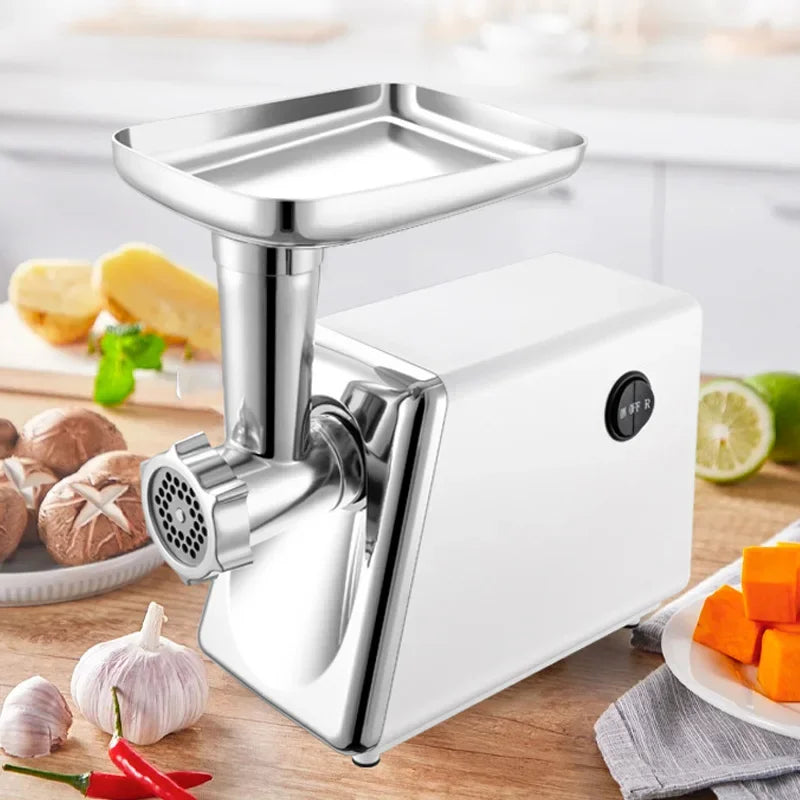 BALASHOV Elektrischer Fleischwolf - Wurstmaschine mit 3 Mahlscheiben Food Pusher Fleisch Mincer für Küche