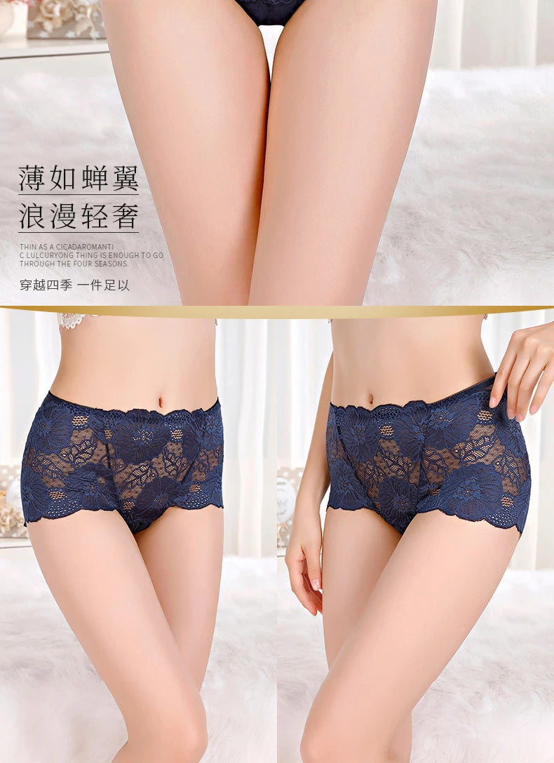 Plus Size Beliebte Unterwäsche Frauen Höschen Slips für Weiblich Hipster Unterhose Elegant Lingerie Spitze Baumwolle Tanga Brazilian Große Größe Beliebter Verkauf
