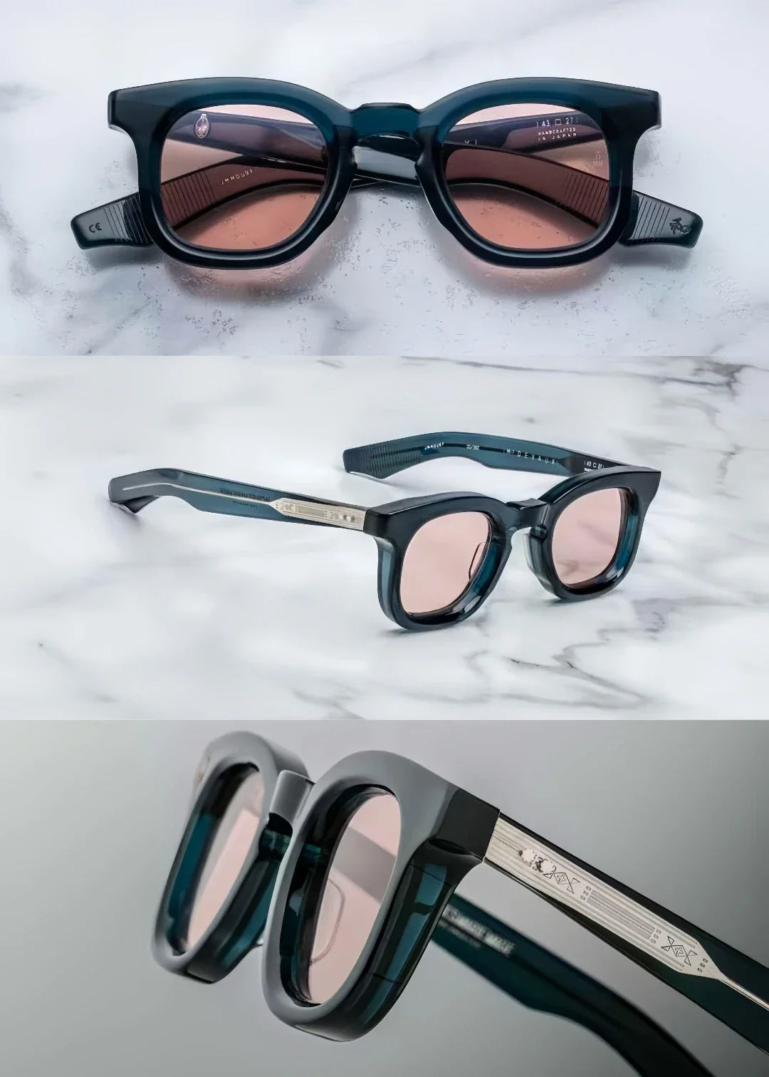 Jacques Marie Mage DEVAUX Inspired sunglasses thick acetate retro square