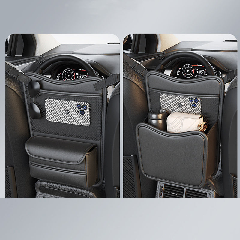 Large Capacity Car Seat Middle Hanger Storage Bag Auto Handbag Holder Between Seats Tissue Water Cup Pockets Stowing Tidying