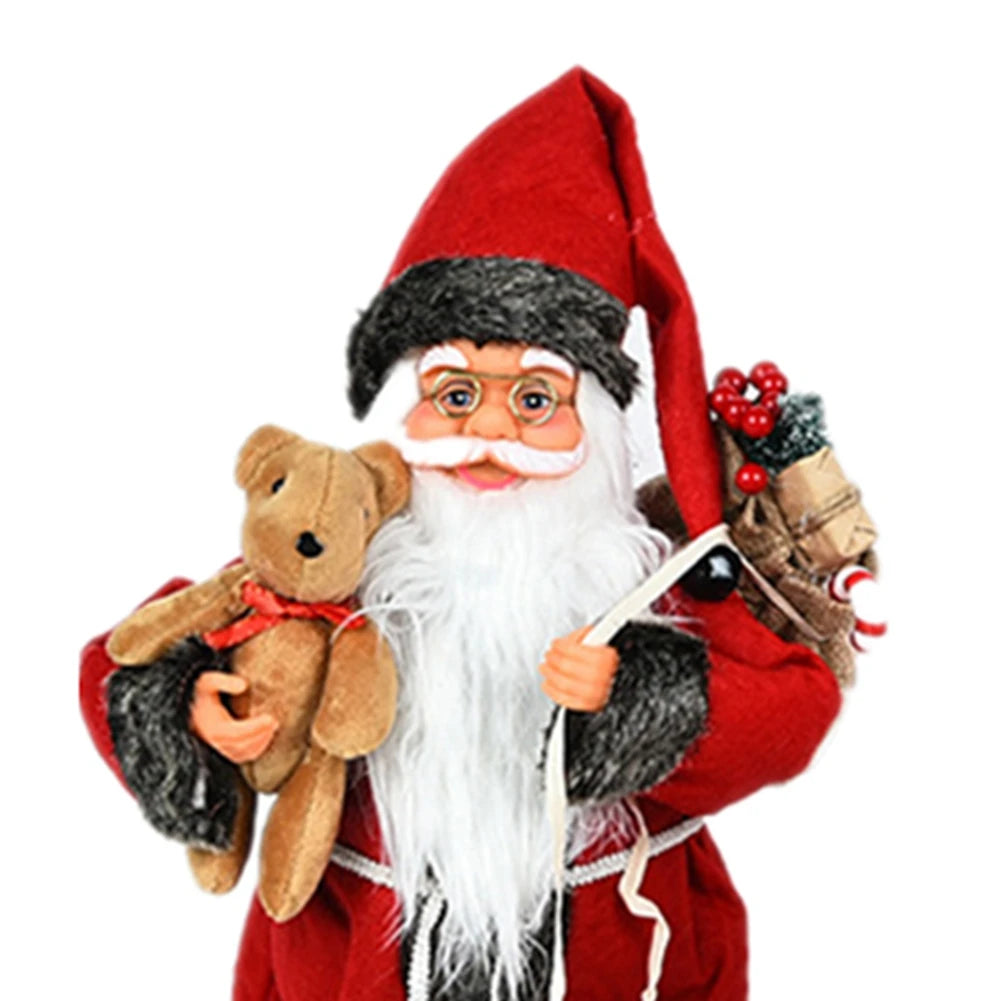 ABYN Santa Claus Dekofigur - Größe ca. 25 cm, Material Plüsch