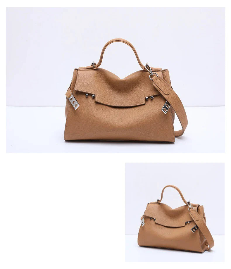 ARI luxury soft cowhide leather shoulder bag classic fashion