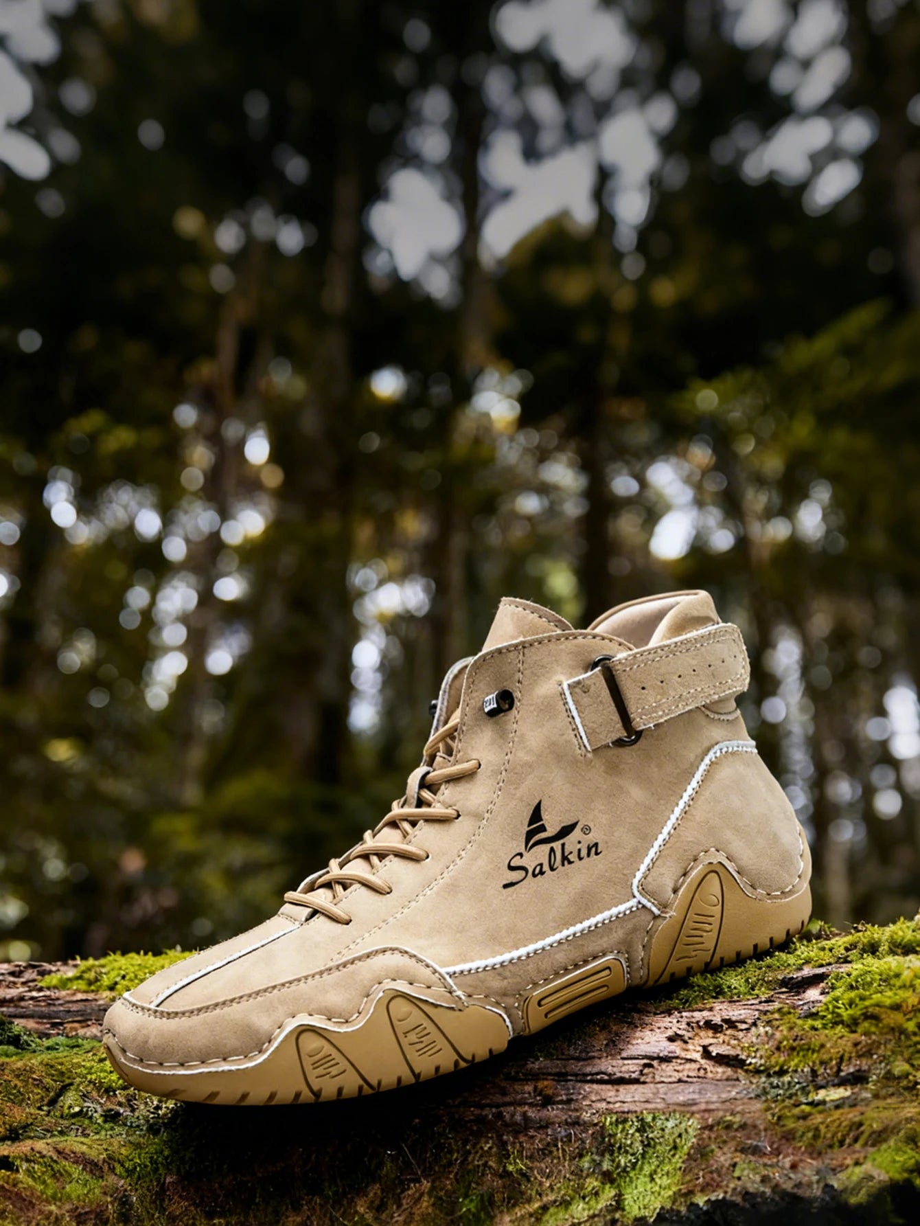 AbfuberCN Stiefeletten Handgefertigte Outdoor Lederschuhe - Größe EU, Obermaterial Leder, Schnürverschluss